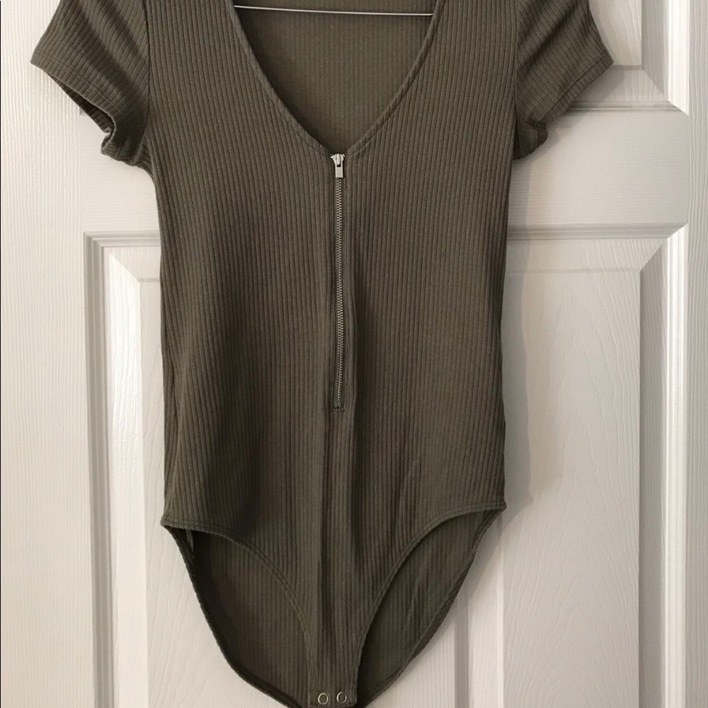 Express One Eleven- Olive Green Women’s Bodysuit